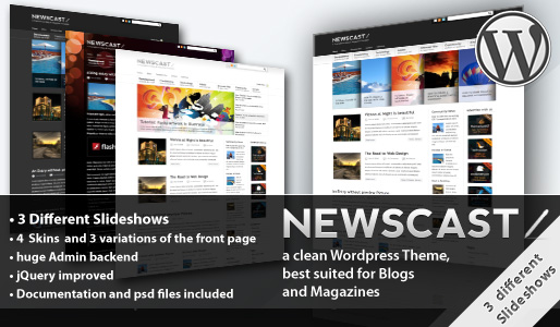 "Newscast" – premium Magazine and Blog WordPress Theme