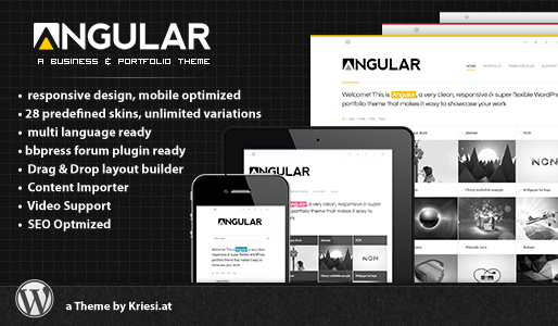 Angular WordPress Portfolio Theme