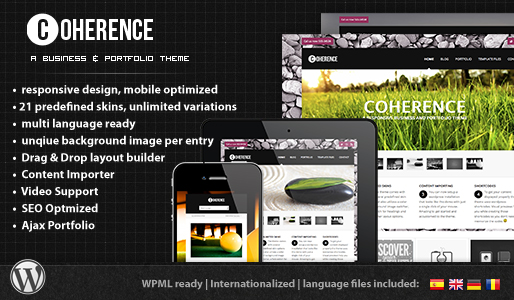 Coherence – responsive business and portfolio WordPress Theme